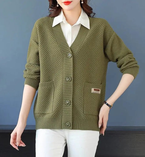 Fashion Fall Winter Clothes Woman Knitwear Top Buttons Long Sleeve Jacket For Women Sweater Tops Casual Ladies Cardigan Coat